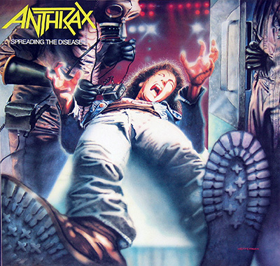 ANTHRAX - Spreading the Disease album front cover vinyl record
